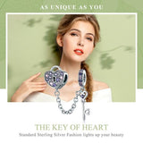 The Key of Heart Elegant 925 Sterling Silver Charm - Aisllin Jewelry