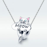 Naughty Cat Elegant 925 Sterling Silver Charm - Aisllin Jewelry