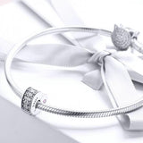 Lovely Best Wishes Elegant 925 Sterling Silver Charm - Aisllin Jewelry