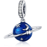 Blue Planet 925 Sterling Silver Charm - Aisllin Jewelry
