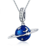Blue Planet 925 Sterling Silver Charm - Aisllin Jewelry
