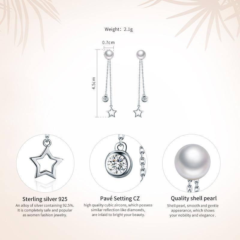 Luxury Twinkle Star 925 Sterling Silver Earrings - Aisllin Jewelry