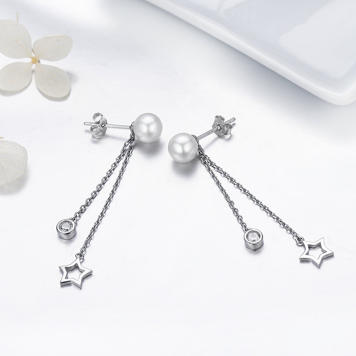 Luxury Twinkle Star 925 Sterling Silver Earrings - Aisllin Jewelry