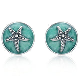Fantasy Starfish 925 Sterling Silver Earrings - Aisllin Jewelry