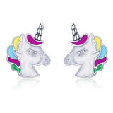 Unicorn 925 Sterling Silver Earrings - Aisllin Jewelry