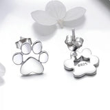 Lovely Dog's Footprints 925 Sterling Silver Earrings - Aisllin Jewelry
