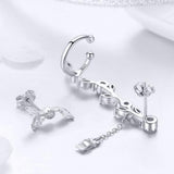 Elegant Flower Branch 925 Sterling Silver Earrings - Aisllin Jewelry