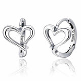 Love Shape 925 Sterling Silver Earrings