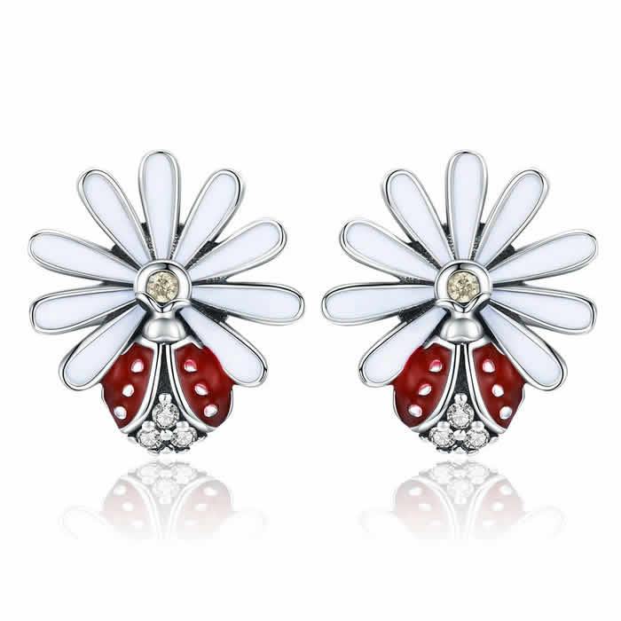 Flower Wonderland 925 Sterling Silver Earrings - Aisllin Jewelry