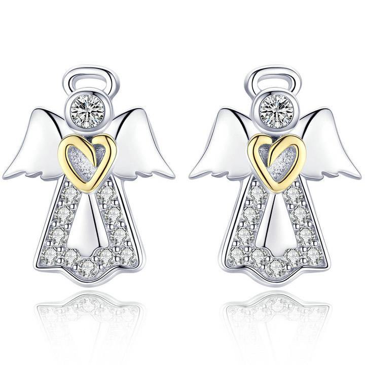 The Guardian Angel 925 Sterling Silver Earrings - Aisllin Jewelry