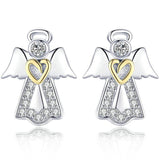 The Guardian Angel 925 Sterling Silver Earrings