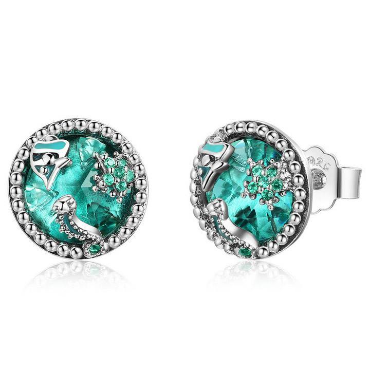 Ocean Depth 925 Sterling Silver Earrings - Aisllin Jewelry