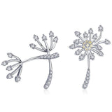 Luxury Dandelion Love 925 Sterling Silver Earrings - Aisllin Jewelry