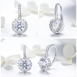 Elegant Shining Moon 925 Sterling Silver Earrings - Aisllin Jewelry