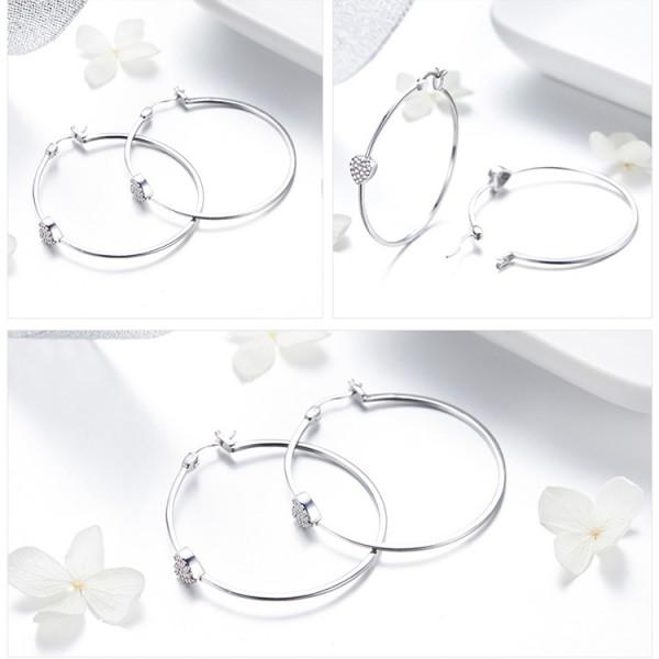 Luxury Heart 925 Sterling Silver Earrings - Aisllin Jewelry