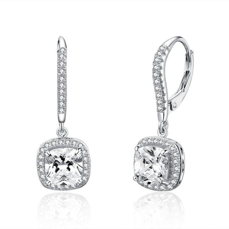 Geometric Shining Time 925 Sterling Silver Earrings - Aisllin Jewelry