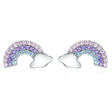 Rainbow 925 Sterling Silver Earrings