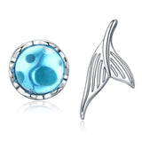 Waiting Mermaid 925 Sterling Silver Earrings - Aisllin Jewelry