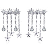 Hearts Shining Star 925 Sterling Silver Earrings - Aisllin Jewelry