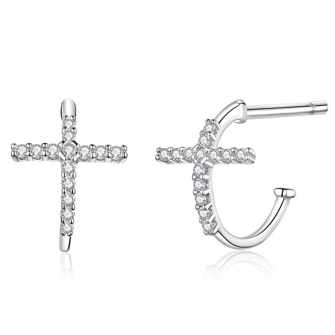 The Cross 925 Sterling Silver Earrings - Aisllin Jewelry