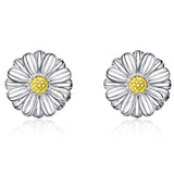 Lovely Daisy 925 Sterling Silver Earrings - Aisllin Jewelry