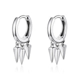 Geometric Shape 925 Sterling Silver Earrings - Aisllin Jewelry