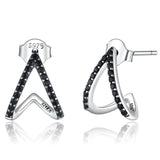 Simple Geometry 925 Sterling Silver Earrings