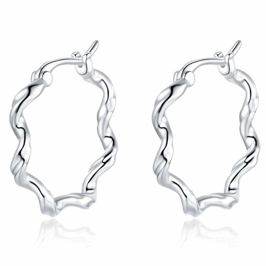 Waves 925 Sterling Silver Earrings - Aisllin Jewelry