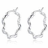 Waves 925 Sterling Silver Earrings - Aisllin Jewelry