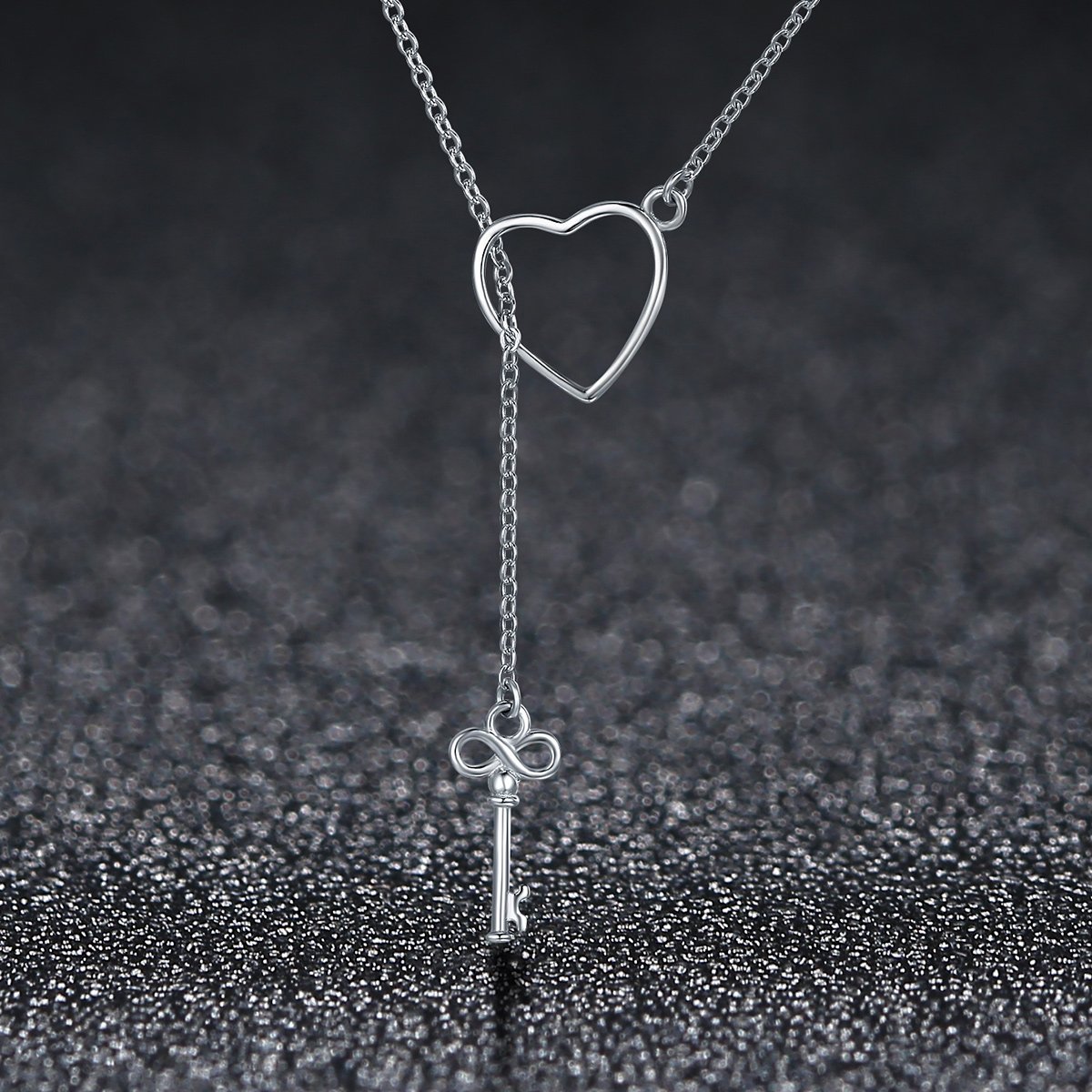 Sweet Key Of Heart 925 Sterling Silver Necklace - Aisllin Jewelry