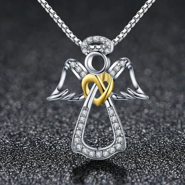 Guardian Angel 925 Sterling Silver Necklace - Aisllin Jewelry