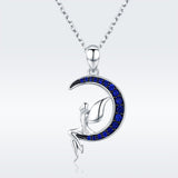 Elegant Blue Moon 925 Sterling Silver Necklace - Aisllin Jewelry