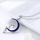 Elegant Blue Moon 925 Sterling Silver Necklace - Aisllin Jewelry