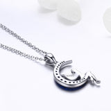 Elegant Blue Moon 925 Sterling Silver Necklace - Aisllin Jewelry