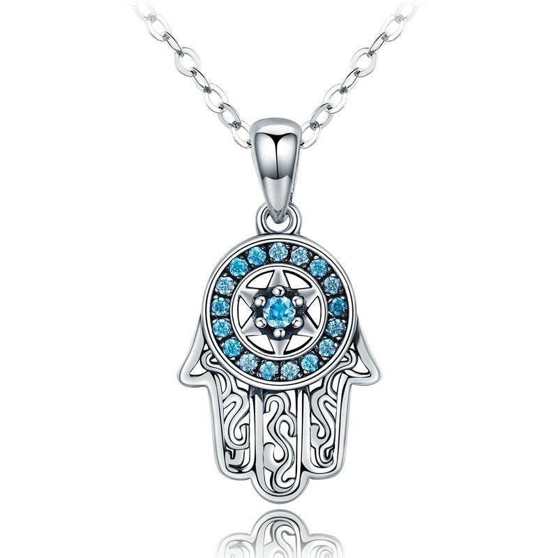 Fatima's Guarding 925 Sterling Silver Necklace - Aisllin Jewelry