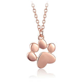 Pet's Footprint Rose Gold 925 Sterling Silver Necklace - Aisllin Jewelry