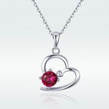 Lingering Heart 925 Sterling Silver Necklace - Aisllin Jewelry