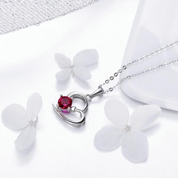 Lingering Heart 925 Sterling Silver Necklace - Aisllin Jewelry