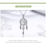 Tree Of Life Dream Catcher 925 Sterling Silver Necklace - Aisllin Jewelry