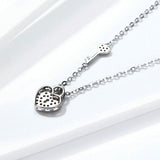 The Heart Lock And Key 925 Sterling Silver Necklace - Aisllin Jewelry