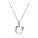 Elegant Blue Moon 925 Sterling Silver Necklace - Aisllin Jewelry