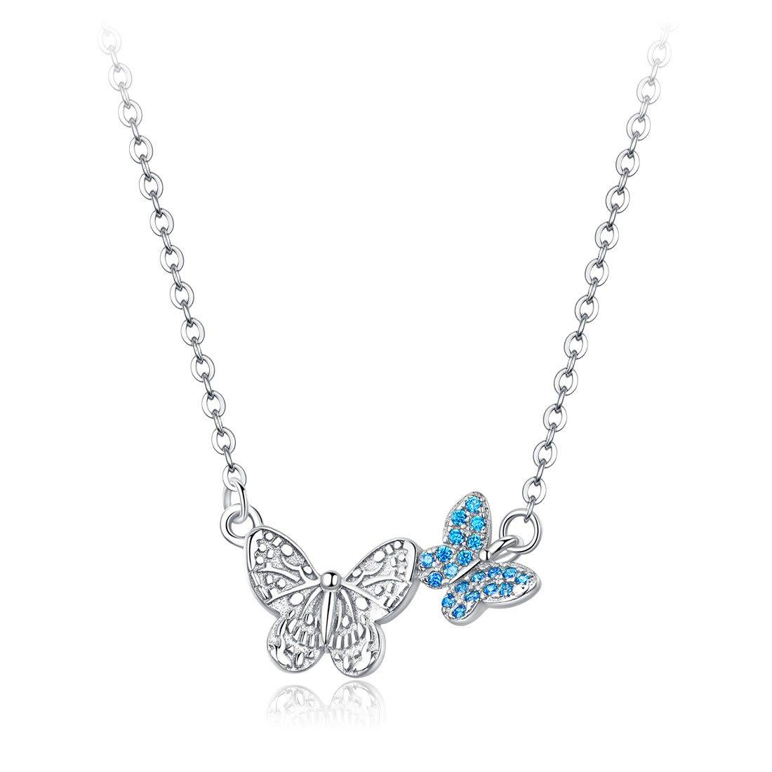 Butterfly 925 Sterling Silver Necklace - Aisllin Jewelry