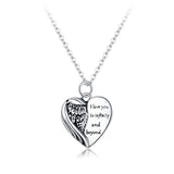 Flying Heart 925 Sterling Silver Necklace - Aisllin Jewelry