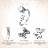 Lovely Butterfly Tale 925 Sterling Silver Ring - Aisllin Jewelry