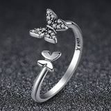 Lovely Butterfly Tale 925 Sterling Silver Ring - Aisllin Jewelry