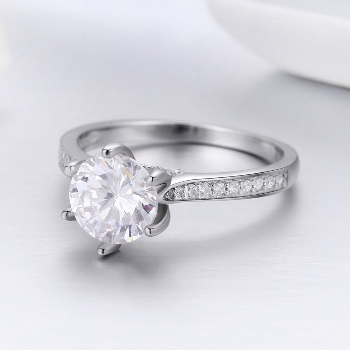 Fine Wedding Princess 925 Sterling Silver Ring - Aisllin Jewelry