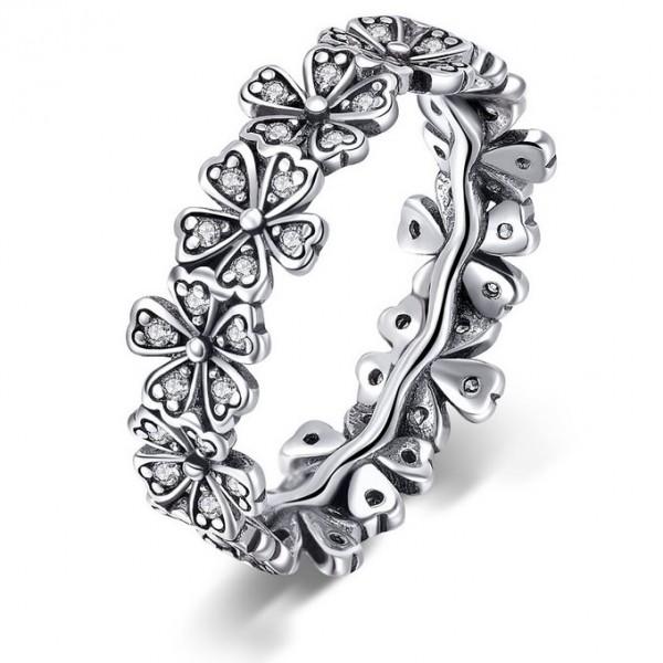 Fine Daisy Flower 925 Sterling Silver Ring - Aisllin Jewelry