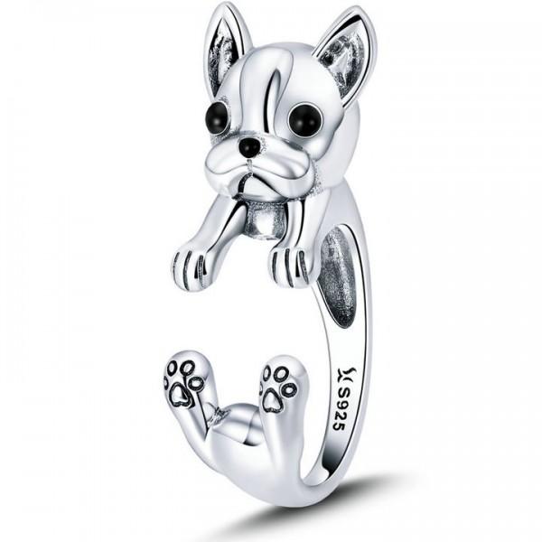 Lovely Dog 925 Sterling Silver Ring - Aisllin Jewelry