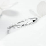Fine Simple Heart 925 Sterling Silver Ring - Aisllin Jewelry
