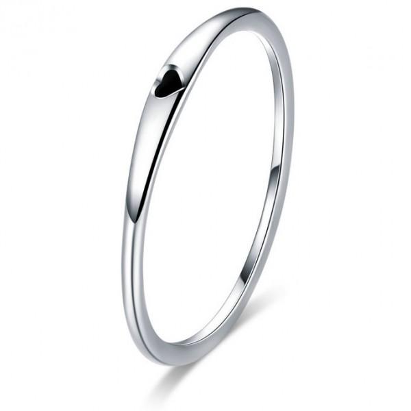 Fine Simple Heart 925 Sterling Silver Ring - Aisllin Jewelry